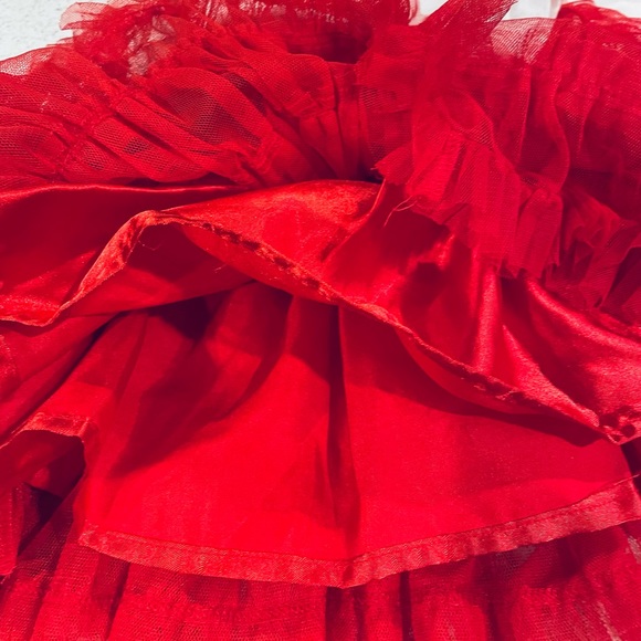 KoalaKids Valentine Dress 3-6M Baby Girl Tutu Tulle Red White Heart Forever Love - Picture 5 of 6